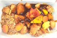 Egg Fried Rice with Yum Yum Chicken